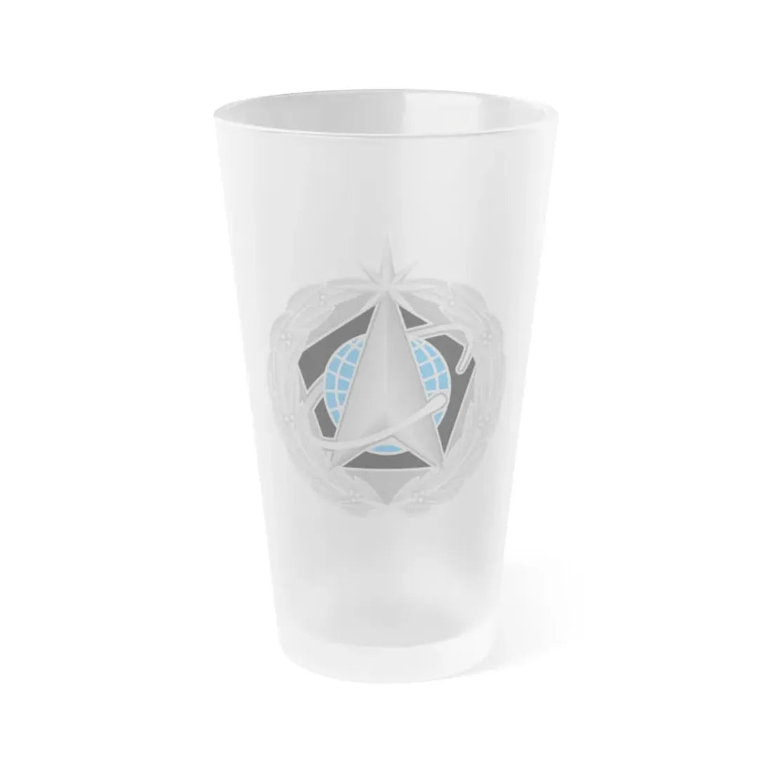 Lapel Button (U.S. Space Force) Frosted Pint Glass 16oz Default Title - Go Mug Yourself