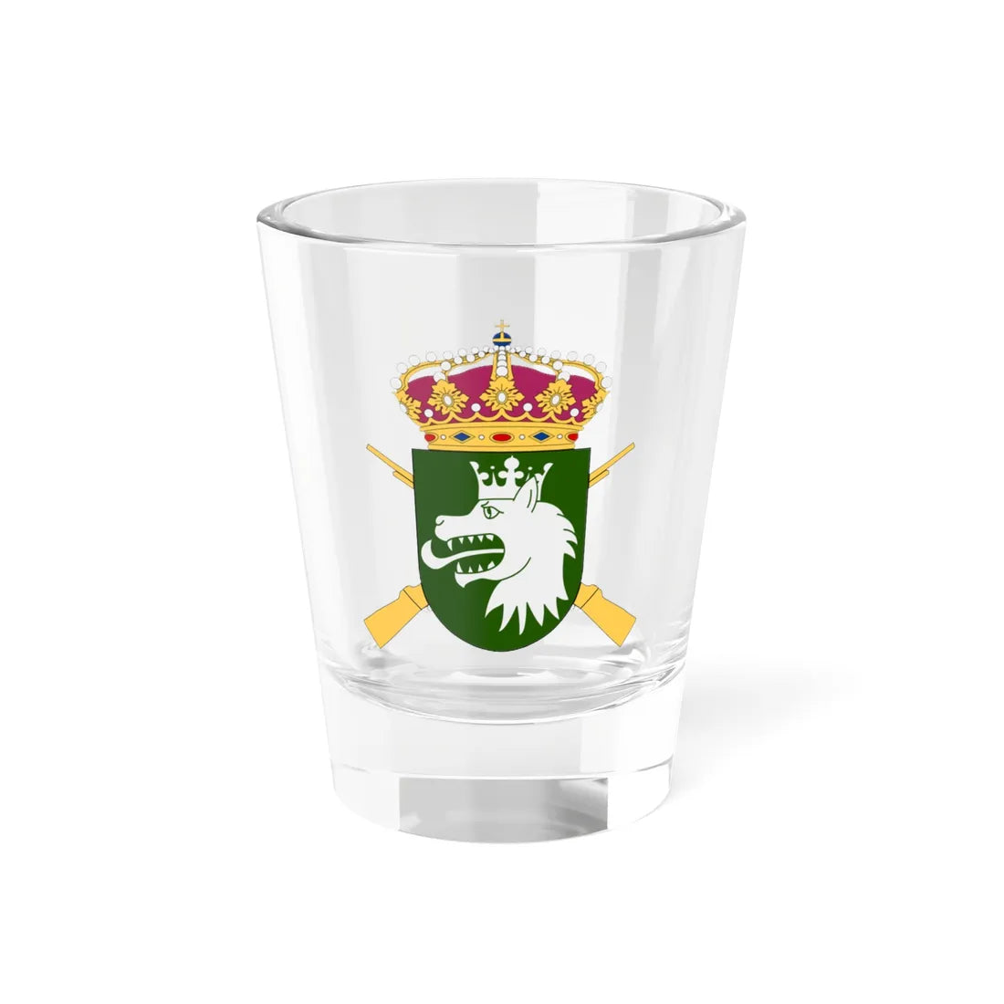 Lapplandsjägargruppen vapen (Sweden) (Coat of Arms) Shot Glass 1.5oz 1.5oz - Go Mug Yourself