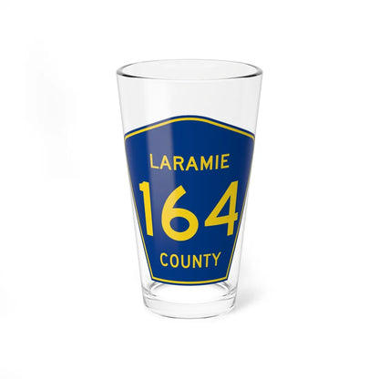 Laramie County Route 164 WY (Wyoming) (Road Sign) Pint Glass 16oz 16oz - Go Mug Yourself