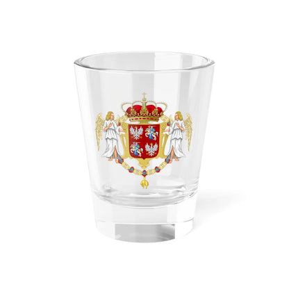 Large coat of arms of polish-lithuanian commonwealth under jagiellon (Lithuania) (Coat of Arms) Shot Glass 1.5oz 1.5oz - Go Mug Yourself
