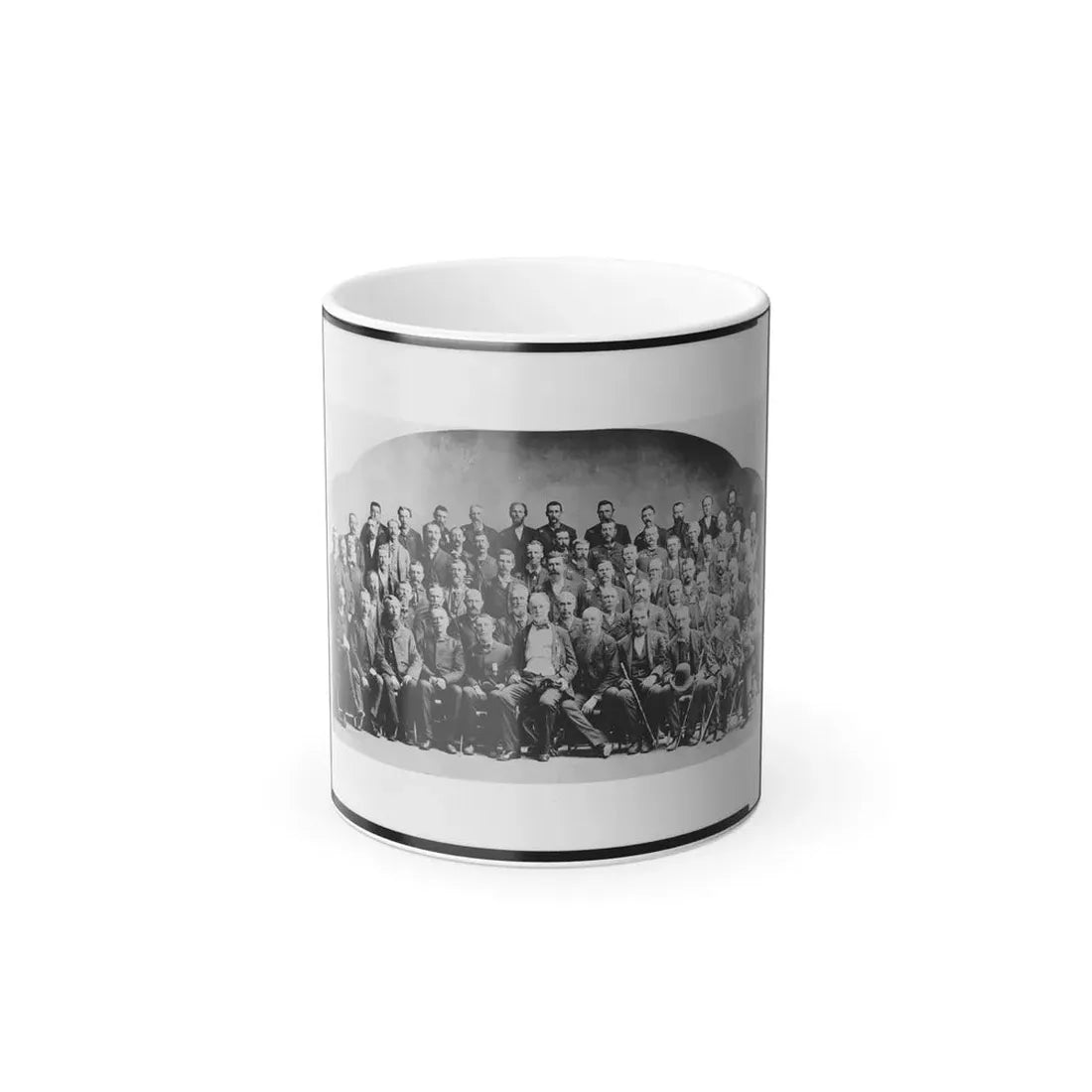 Large Group of Union Veterans of the Civil War. Including William Tecumseh Sherman (Front Row, Center), Posed (U.S. Civil War) Color Changing Coffee Mug 11oz Default Title 11oz - Go Mug Yourself