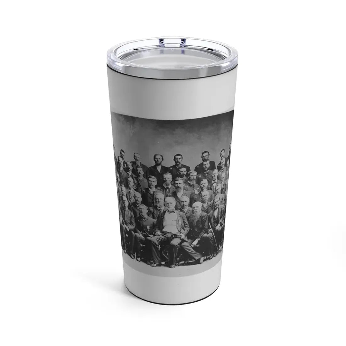 Large Group Of Union Veterans Of The Civil War. Including William Tecumseh Sherman (Front Row, Center), Posed (U.S. Civil War) Tumbler 20oz 20oz - Go Mug Yourself