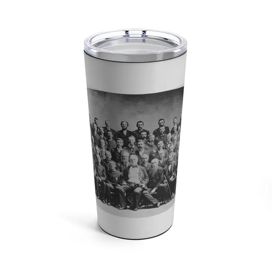 Large Group Of Union Veterans Of The Civil War. Including William Tecumseh Sherman (Front Row, Center), Posed (U.S. Civil War) Tumbler 20oz 20oz - Go Mug Yourself
