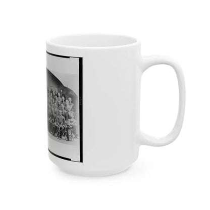 Large Group Of Union Veterans Of The Civil War. Including William Tecumseh Sherman (Front Row, Center), Posed (U.S. Civil War) White Coffee Mug - Go Mug Yourself
