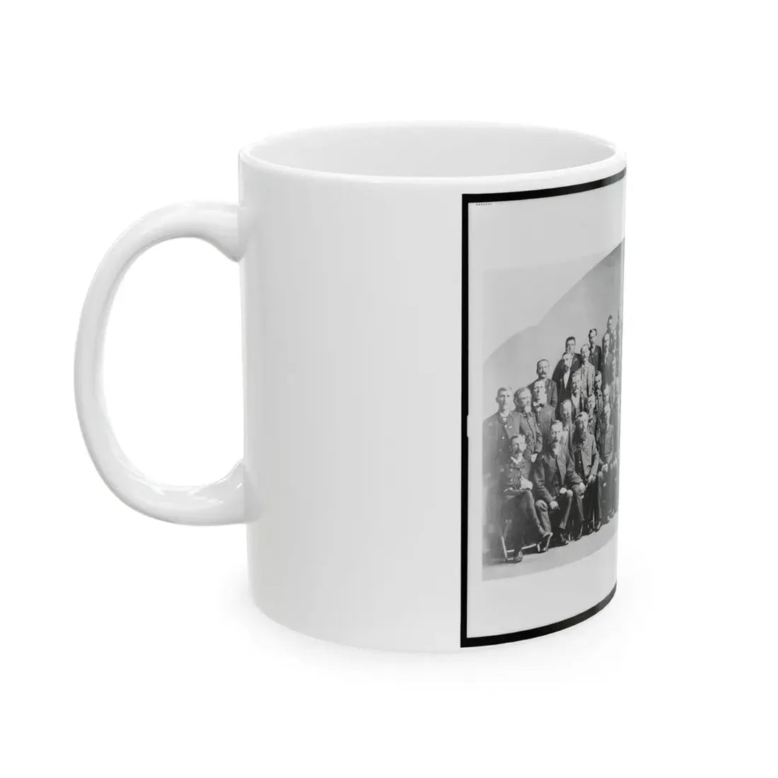Large Group Of Union Veterans Of The Civil War. Including William Tecumseh Sherman (Front Row, Center), Posed (U.S. Civil War) White Coffee Mug - Go Mug Yourself