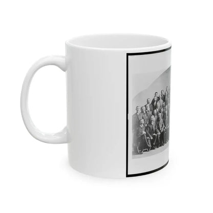 Large Group Of Union Veterans Of The Civil War. Including William Tecumseh Sherman (Front Row, Center), Posed (U.S. Civil War) White Coffee Mug - Go Mug Yourself