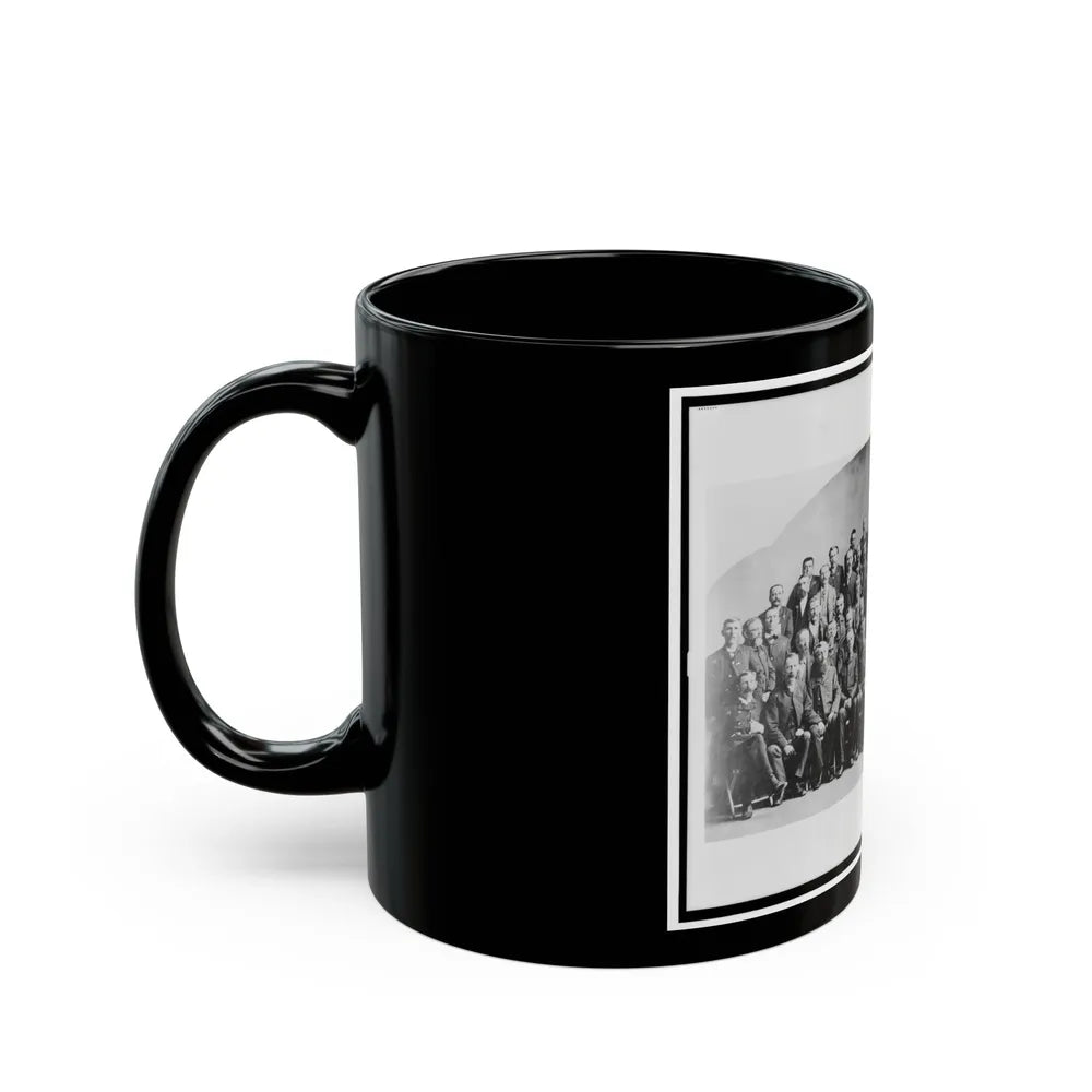 Large Group Of Union Veterans Of The Civil War. Including William Tecumseh Sherman (Front Row, Center), Posed (U.S. Civil War) Black Coffee Mug-Go Mug Yourself