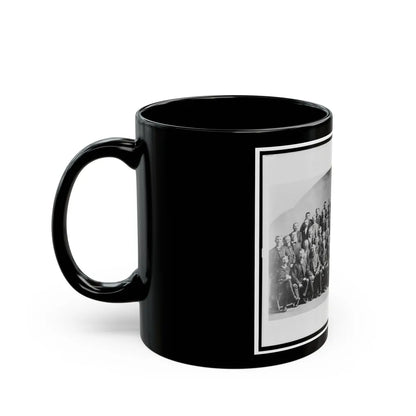 Large Group Of Union Veterans Of The Civil War. Including William Tecumseh Sherman (Front Row, Center), Posed (U.S. Civil War) Black Coffee Mug-Go Mug Yourself