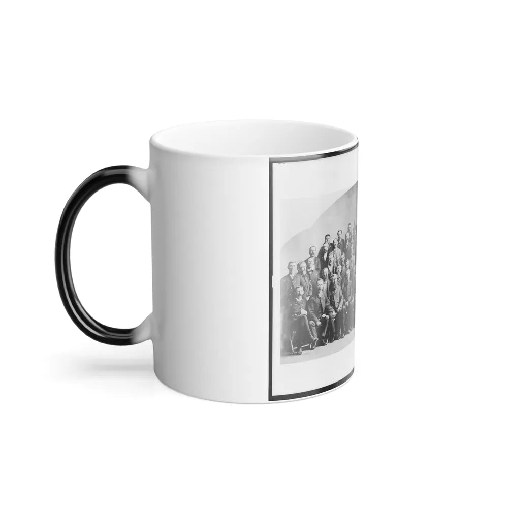 Large Group of Union Veterans of the Civil War. Including William Tecumseh Sherman (Front Row, Center), Posed (U.S. Civil War) Color Changing Coffee Mug 11oz-Go Mug Yourself