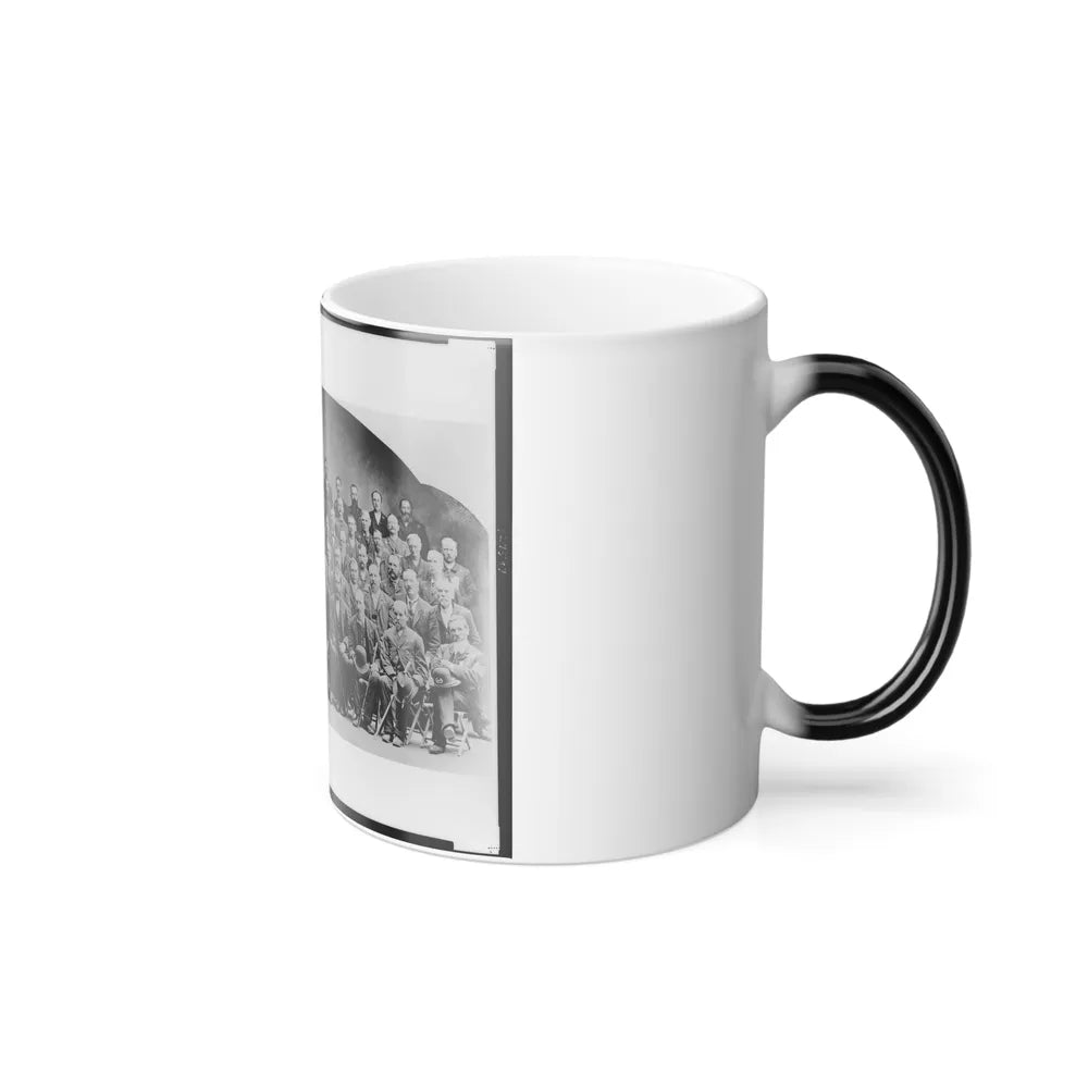 Large Group of Union Veterans of the Civil War. Including William Tecumseh Sherman (Front Row, Center), Posed (U.S. Civil War) Color Changing Coffee Mug 11oz-Go Mug Yourself