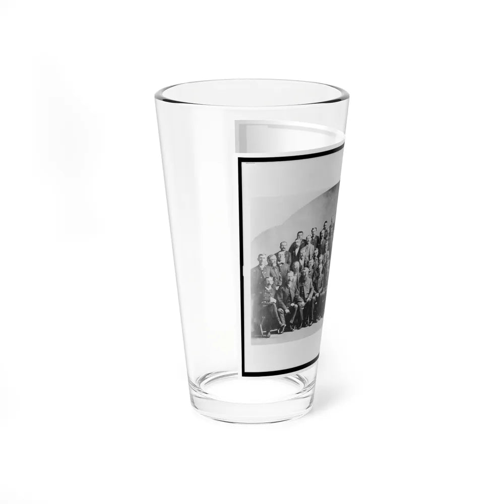 Large Group Of Union Veterans Of The Civil War. Including William Tecumseh Sherman (Front Row, Center), Posed (U.S. Civil War) Pint Glass 16oz-Go Mug Yourself