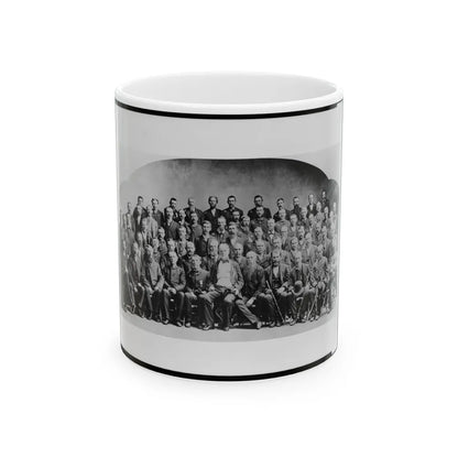 Large Group Of Union Veterans Of The Civil War. Including William Tecumseh Sherman (Front Row, Center), Posed (U.S. Civil War) White Coffee Mug-11oz-Go Mug Yourself