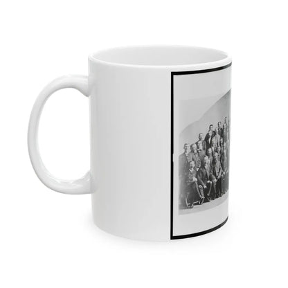 Large Group Of Union Veterans Of The Civil War. Including William Tecumseh Sherman (Front Row, Center), Posed (U.S. Civil War) White Coffee Mug-Go Mug Yourself