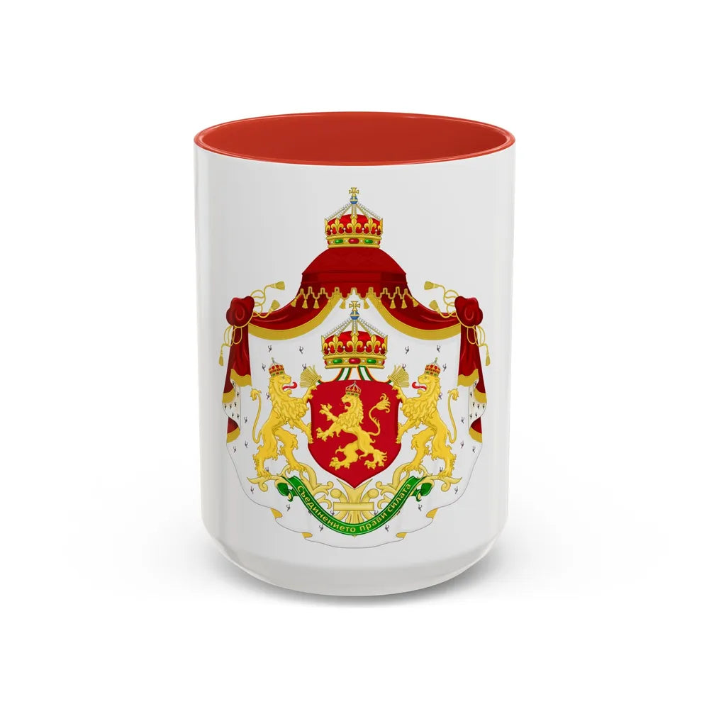Larger State Achievement of Bulgaria 1908-1946 - Accent Coffee Mug 15oz Red - Go Mug Yourself