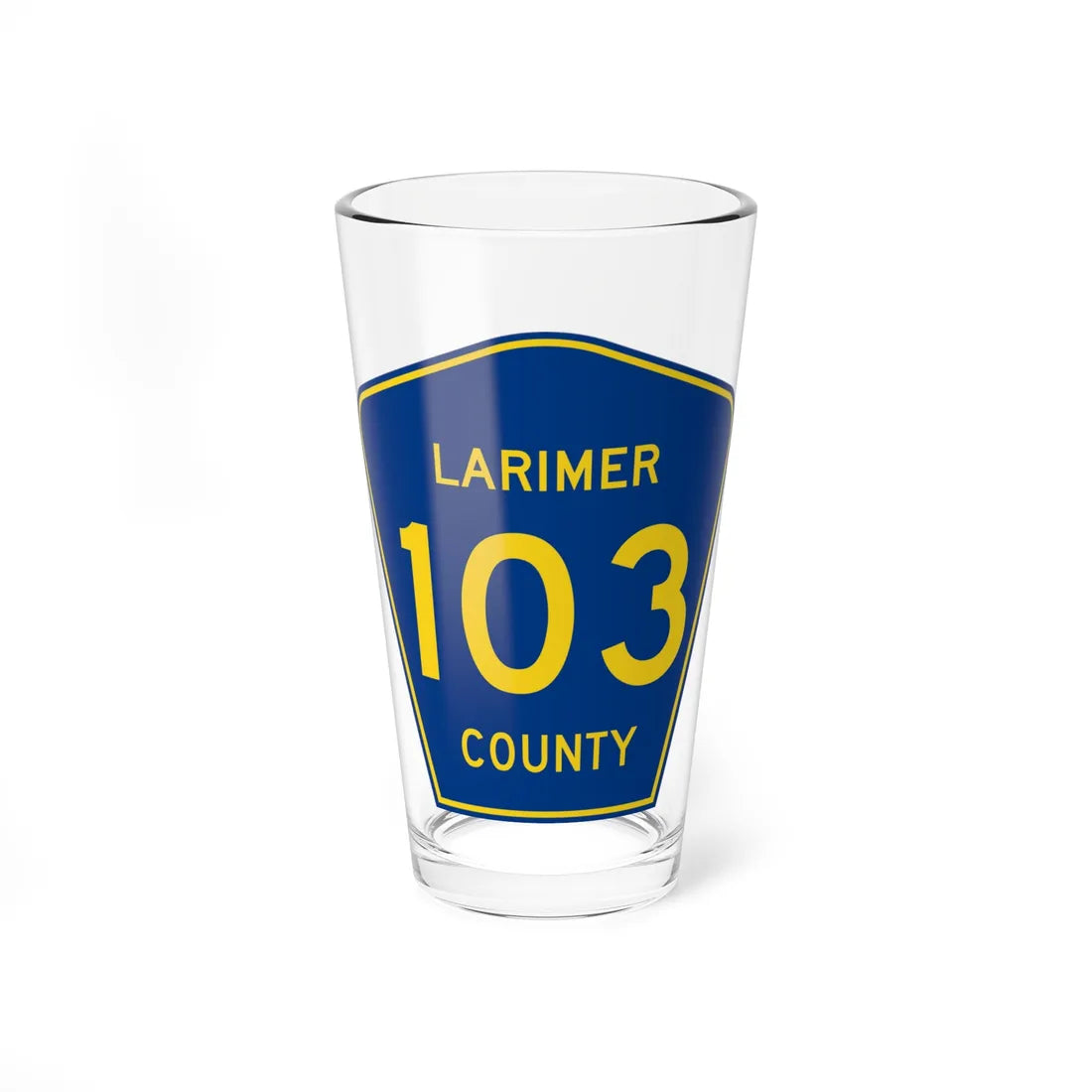 Larimer County 103 (Colorado) (Road Sign) Pint Glss 16oz 16oz - Go Mug Yourself