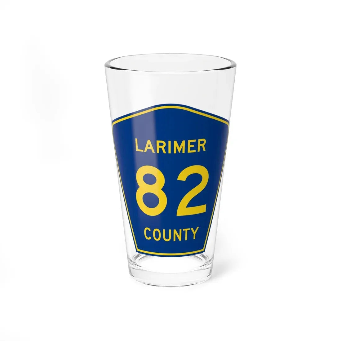 Larimer County 82 (Colorado) (Road Sign) Pint Glass 16oz 16oz - Go Mug Yourself