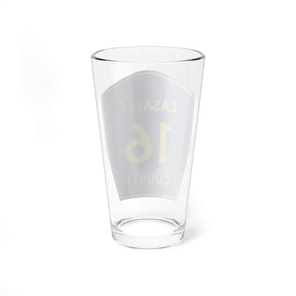 Lasalle County 16 (Illinois) (Road Sign) Pint Glss 16oz - Go Mug Yourself