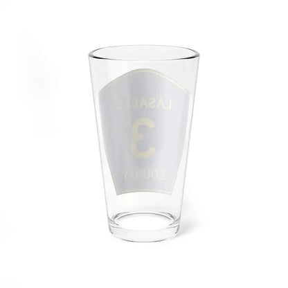 Lasalle County 3 (Illinois) (Road Sign) Pint Glss 16oz - Go Mug Yourself