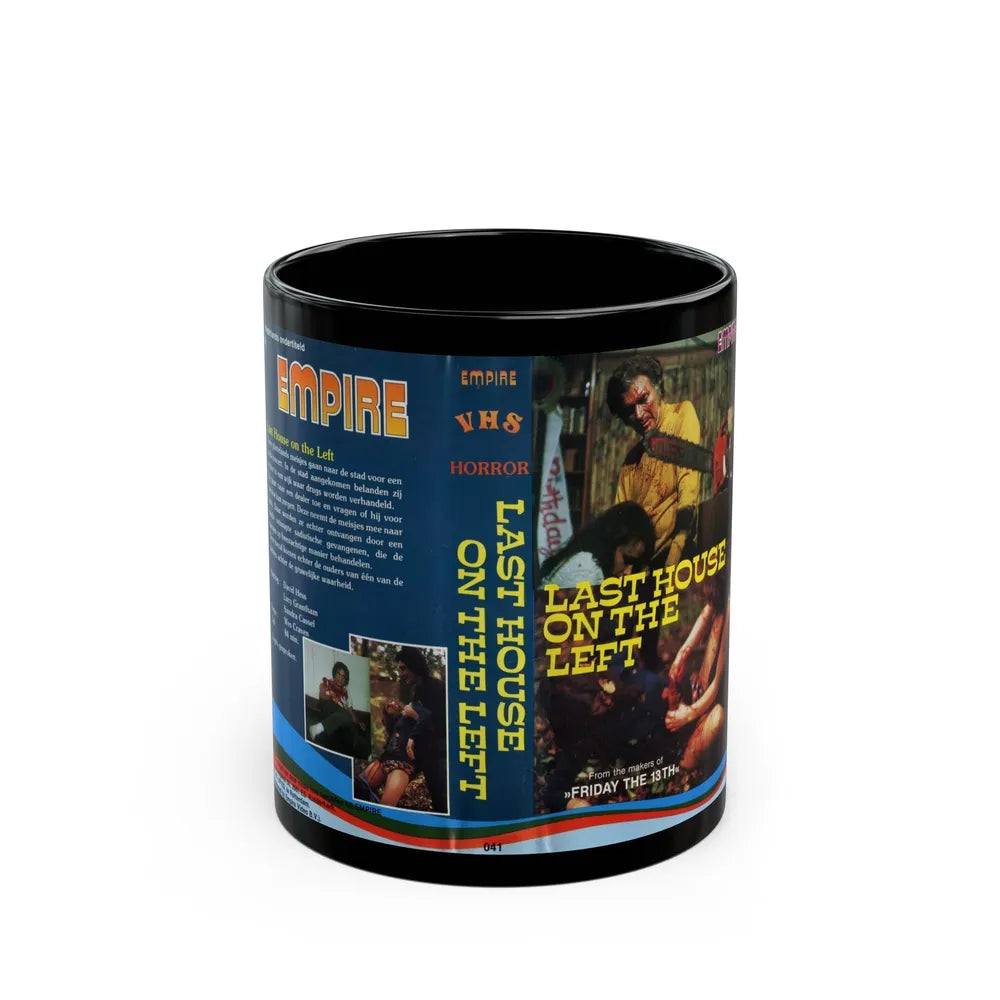 LAST HOUSE ON THE LEFT EMPIRE VIDEO (VHS COVER) - Black Coffee Mug-11oz-Go Mug Yourself