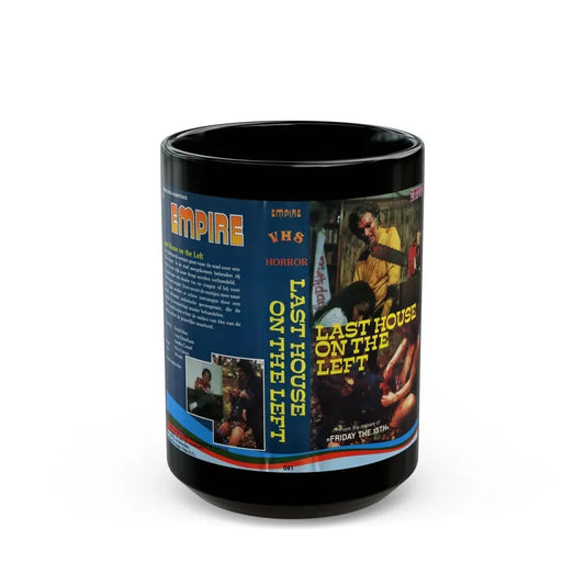 LAST HOUSE ON THE LEFT EMPIRE VIDEO (VHS COVER) - Black Coffee Mug 15oz - Go Mug Yourself
