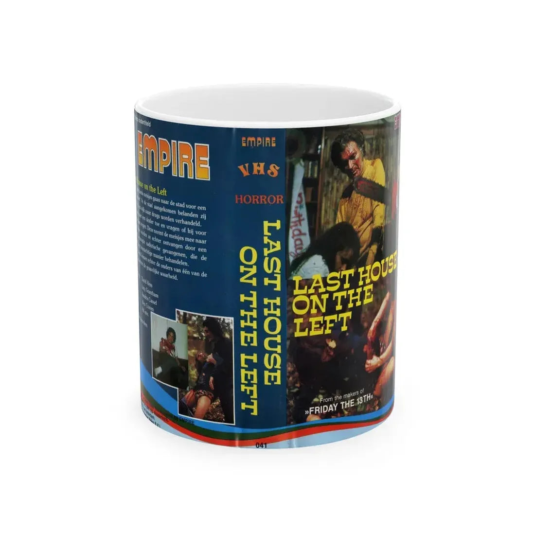 LAST HOUSE ON THE LEFT EMPIRE VIDEO (VHS COVER) - White Coffee Mug 11oz - Go Mug Yourself