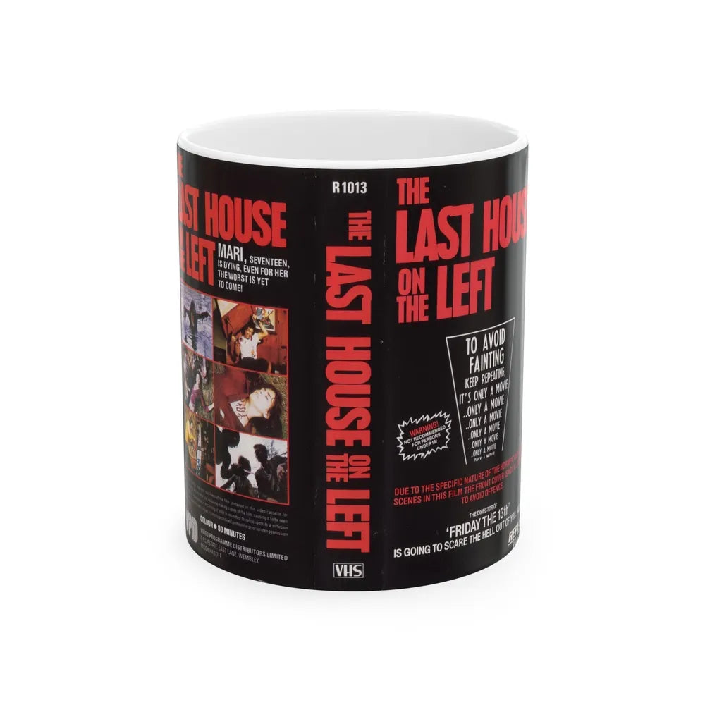 LAST HOUSE ON THE LEFT REPLAY VIDEO (VHS COVER) - White Coffee Mug-11oz-Go Mug Yourself