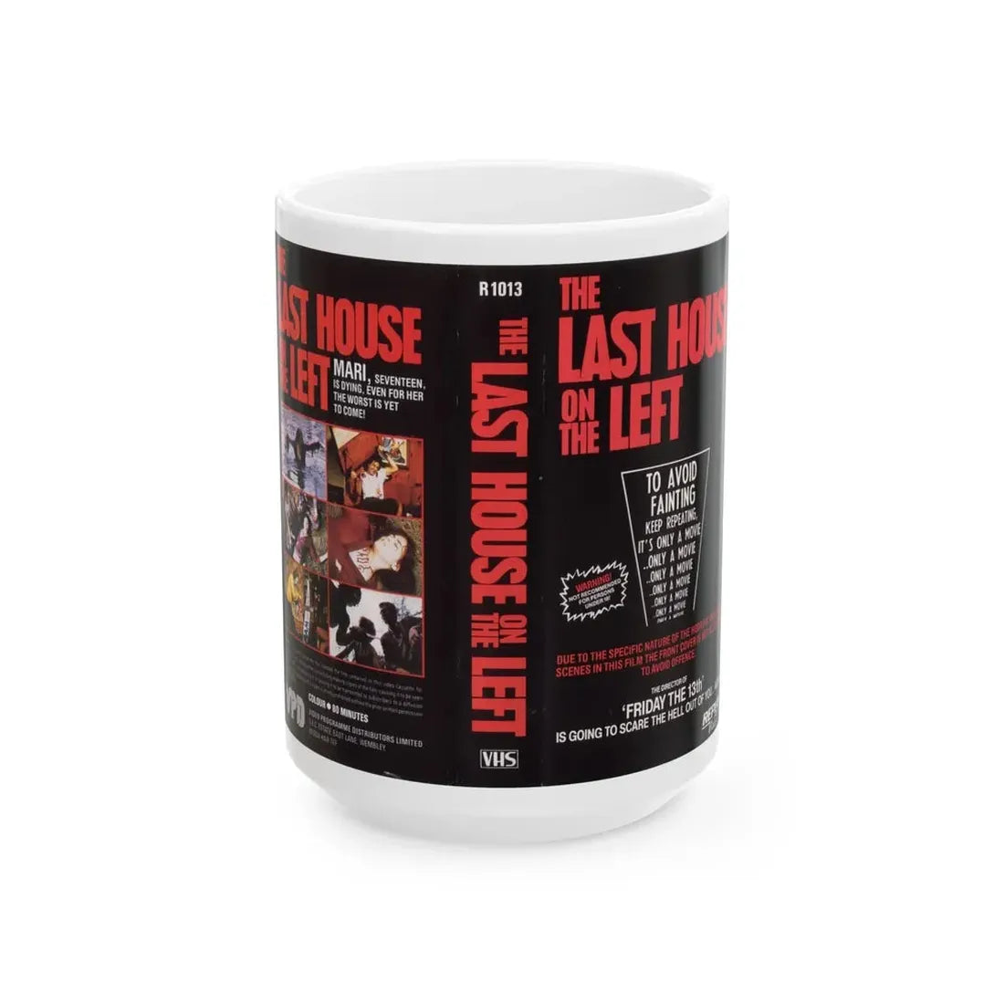 LAST HOUSE ON THE LEFT REPLAY VIDEO (VHS COVER) - White Coffee Mug 15oz - Go Mug Yourself