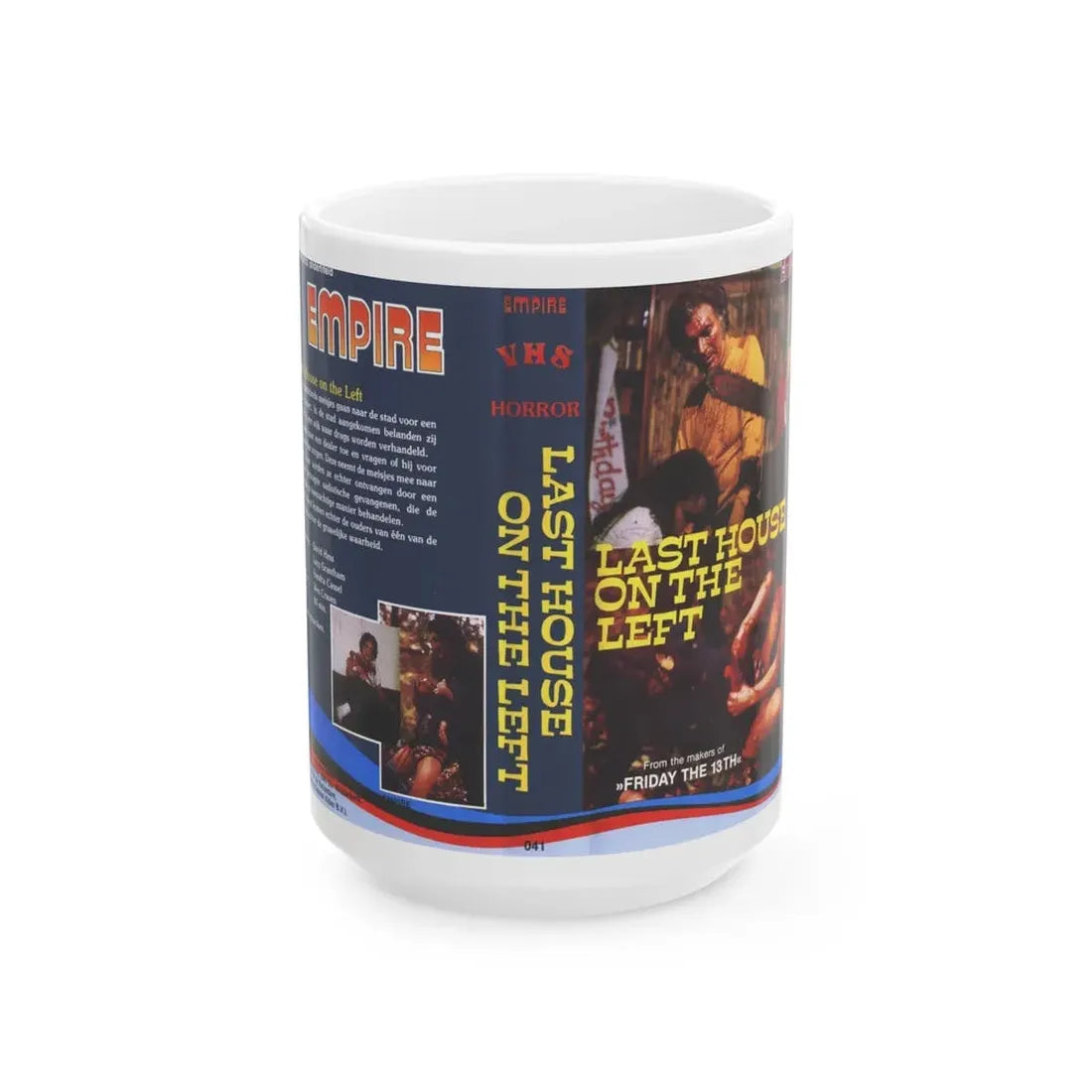 LAST HOUSE ON THE LEFT (VHS COVER) - White Coffee Mug 15oz - Go Mug Yourself