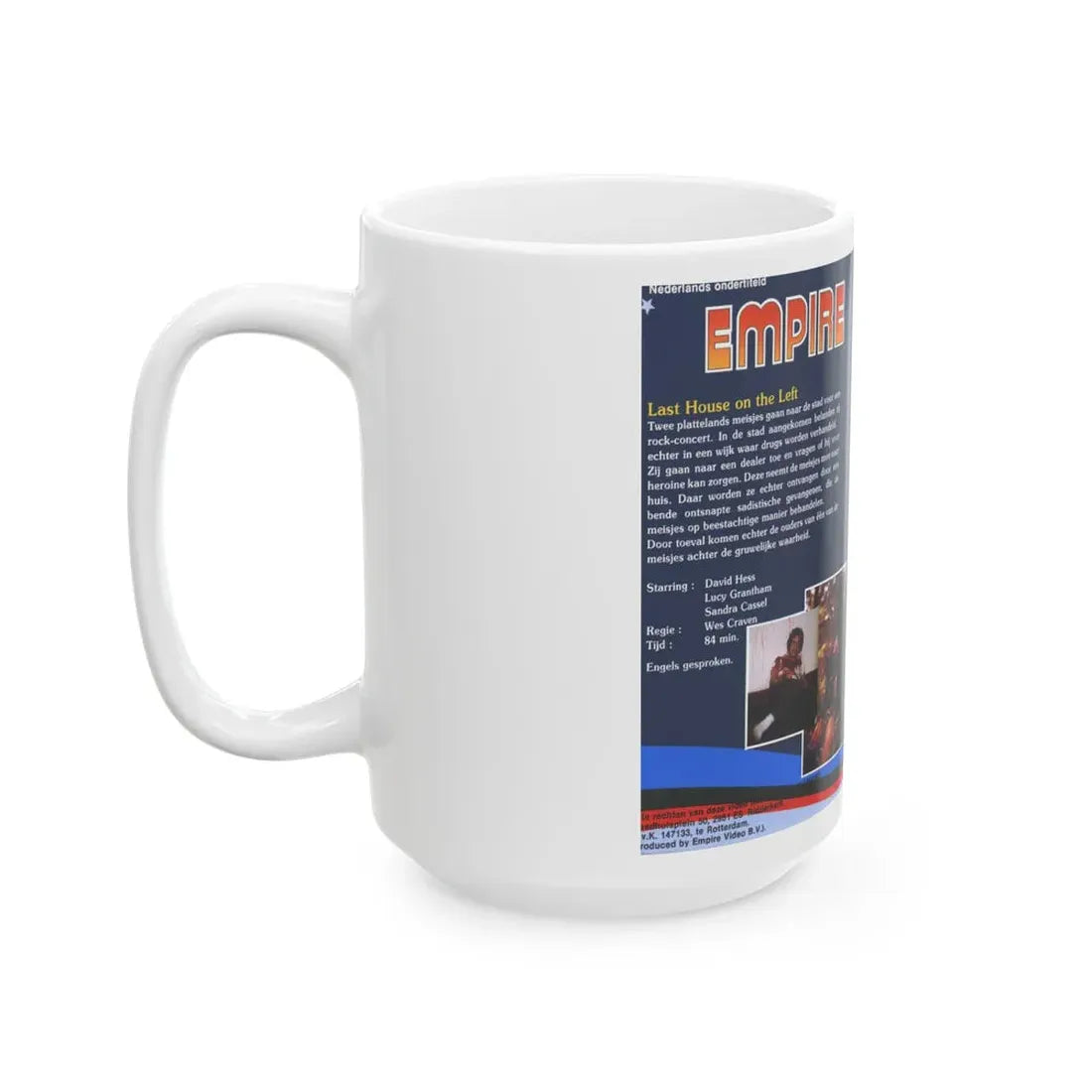 LAST HOUSE ON THE LEFT (VHS COVER) - White Coffee Mug - Go Mug Yourself