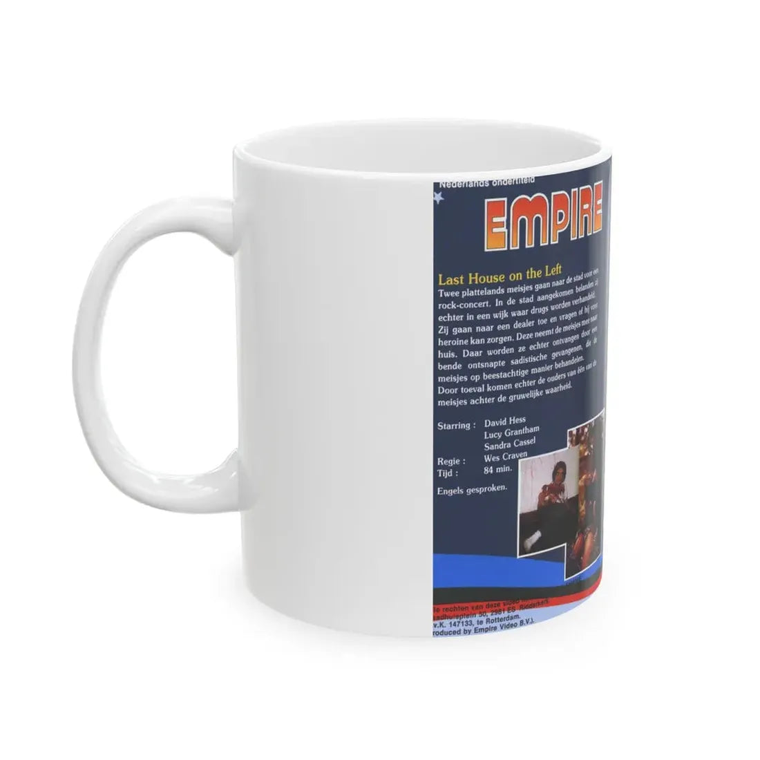 LAST HOUSE ON THE LEFT (VHS COVER) - White Coffee Mug - Go Mug Yourself