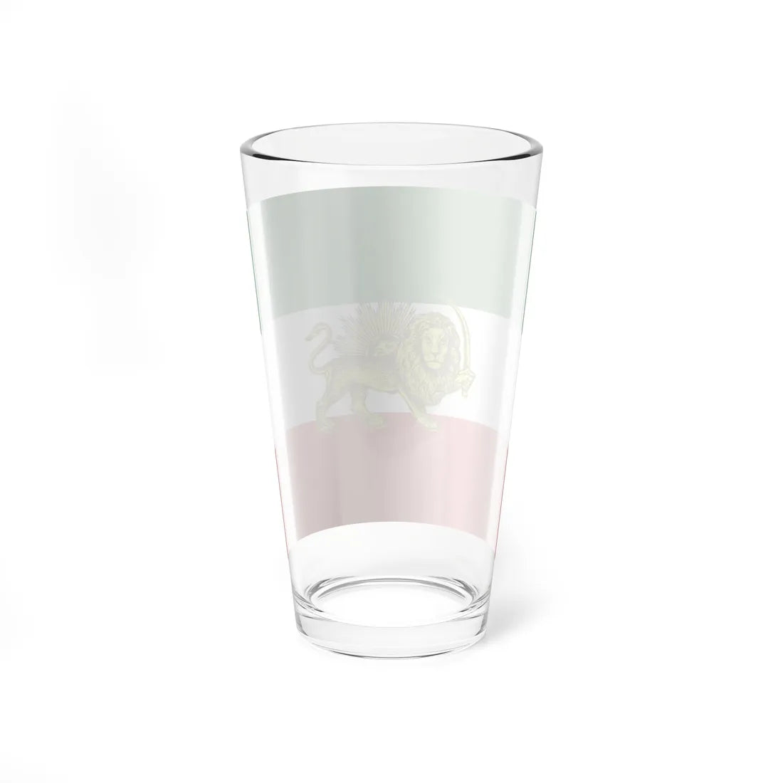 Late 19th and early 20th century flag of Persia (Iran) Pint Glass 16oz - Go Mug Yourself