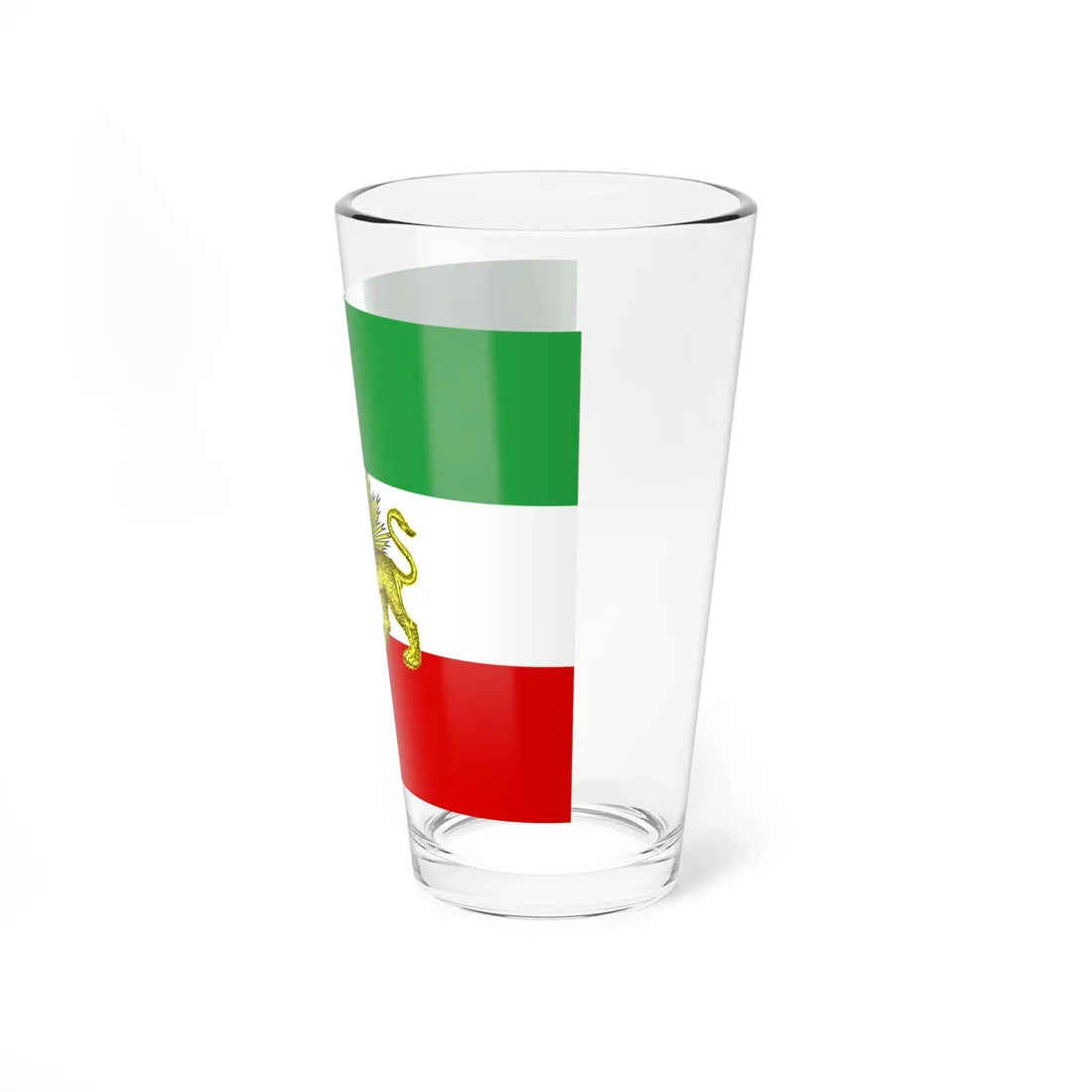 Late 19th and early 20th century flag of Persia (Iran) Pint Glass 16oz - Go Mug Yourself