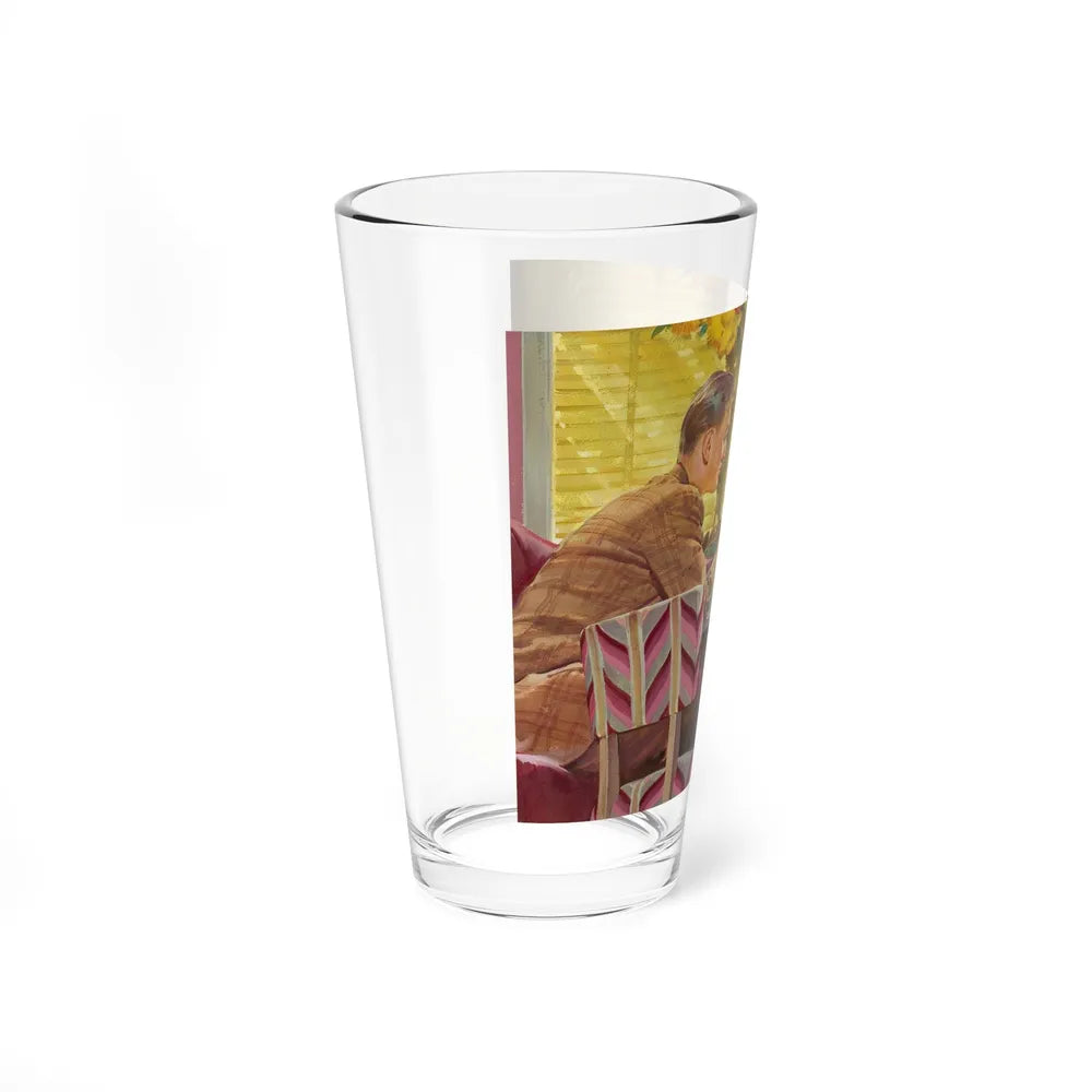 Late for Love, magazine story illustration - Pint Glass 16oz-Go Mug Yourself