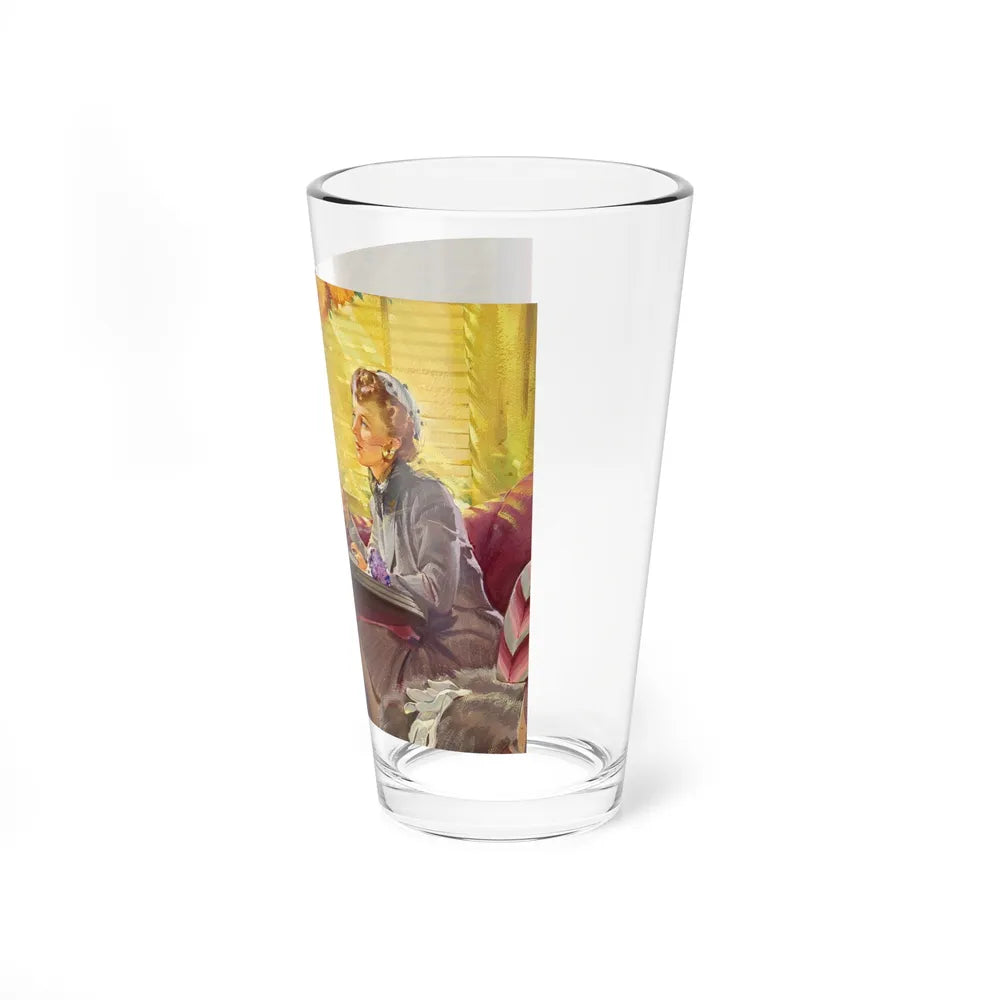 Late for Love, magazine story illustration - Pint Glass 16oz-Go Mug Yourself