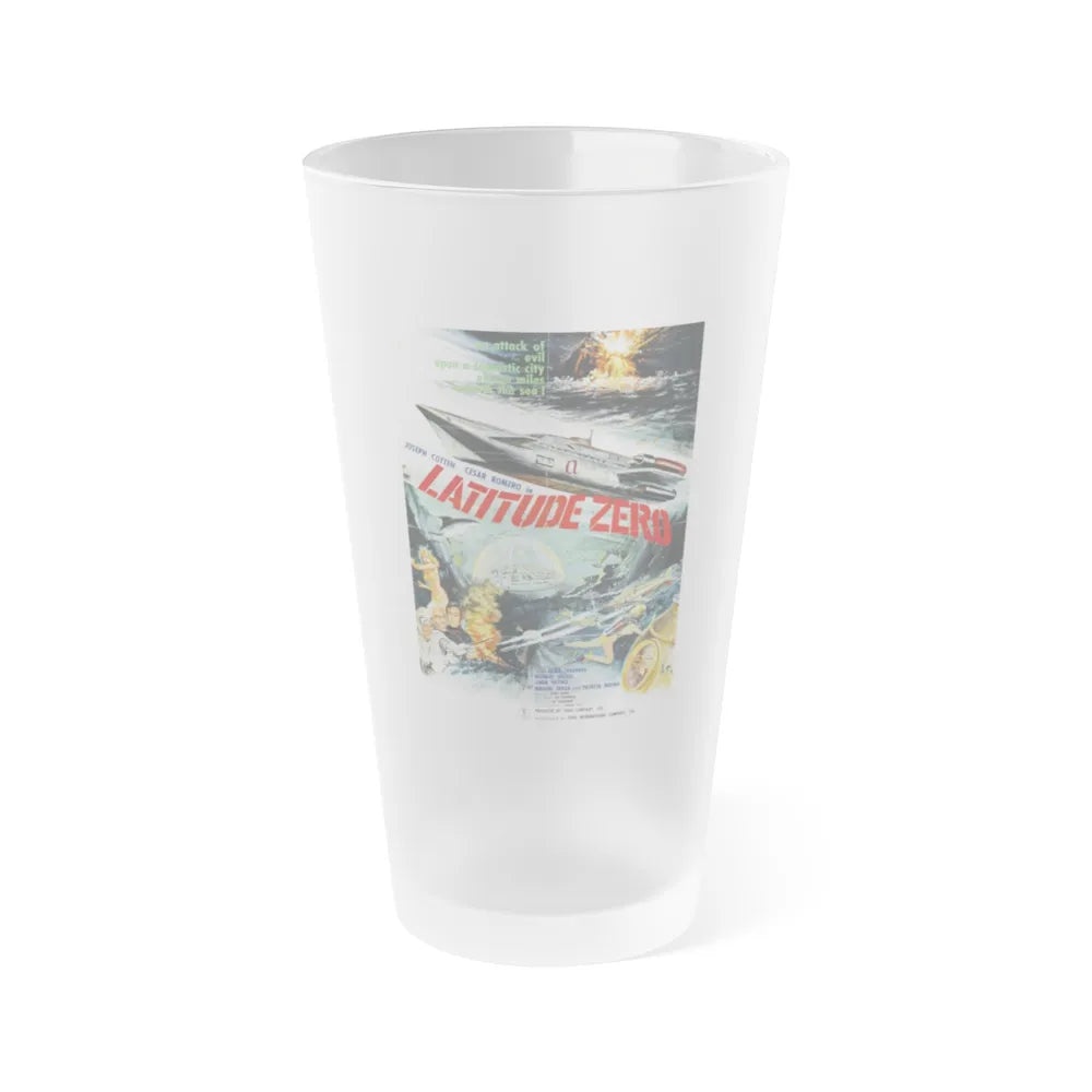 LATITUDE ZERO 1969 Movie Poster - Frosted Pint Glass 16oz-16oz-Frosted-Go Mug Yourself