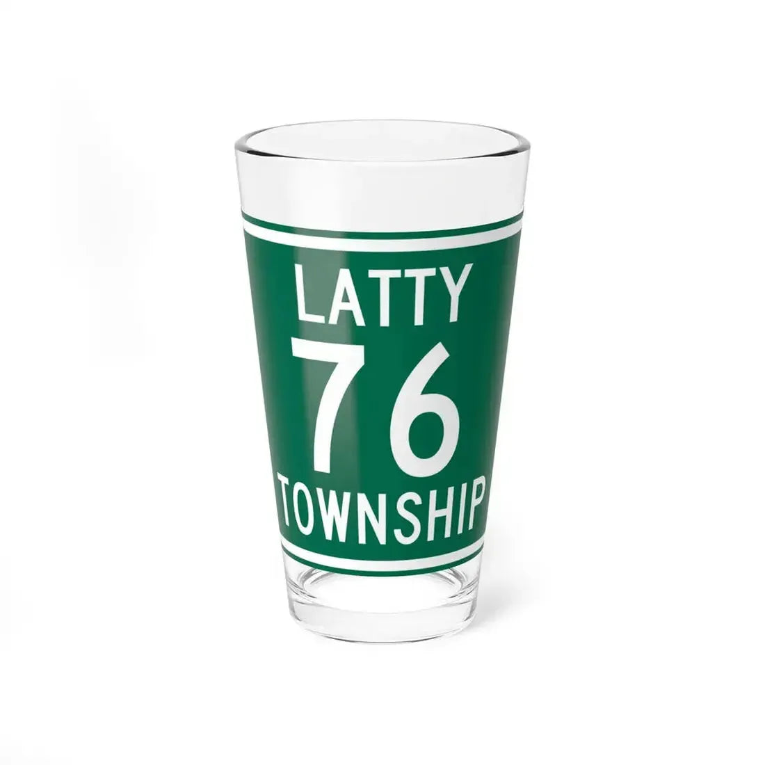 Latty Township Route 76 Paulding County Ohio (Ohio) (Road Sign) Pint Glass 16oz 16oz - Go Mug Yourself