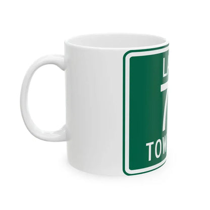 Latty Township Route 76 Paulding County Ohio (Ohio) (Road Sign) White Coffee Mug - Go Mug Yourself