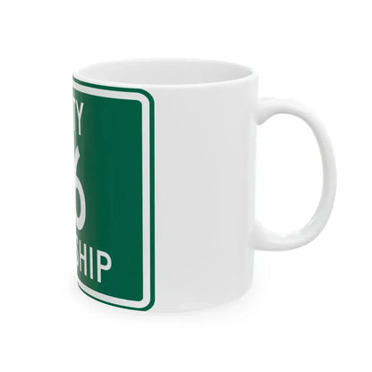 Latty Township Route 76 Paulding County Ohio (Ohio) (Road Sign) White Coffee Mug - Go Mug Yourself