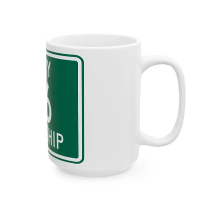 Latty Township Route 76 Paulding County Ohio (Ohio) (Road Sign) White Coffee Mug - Go Mug Yourself