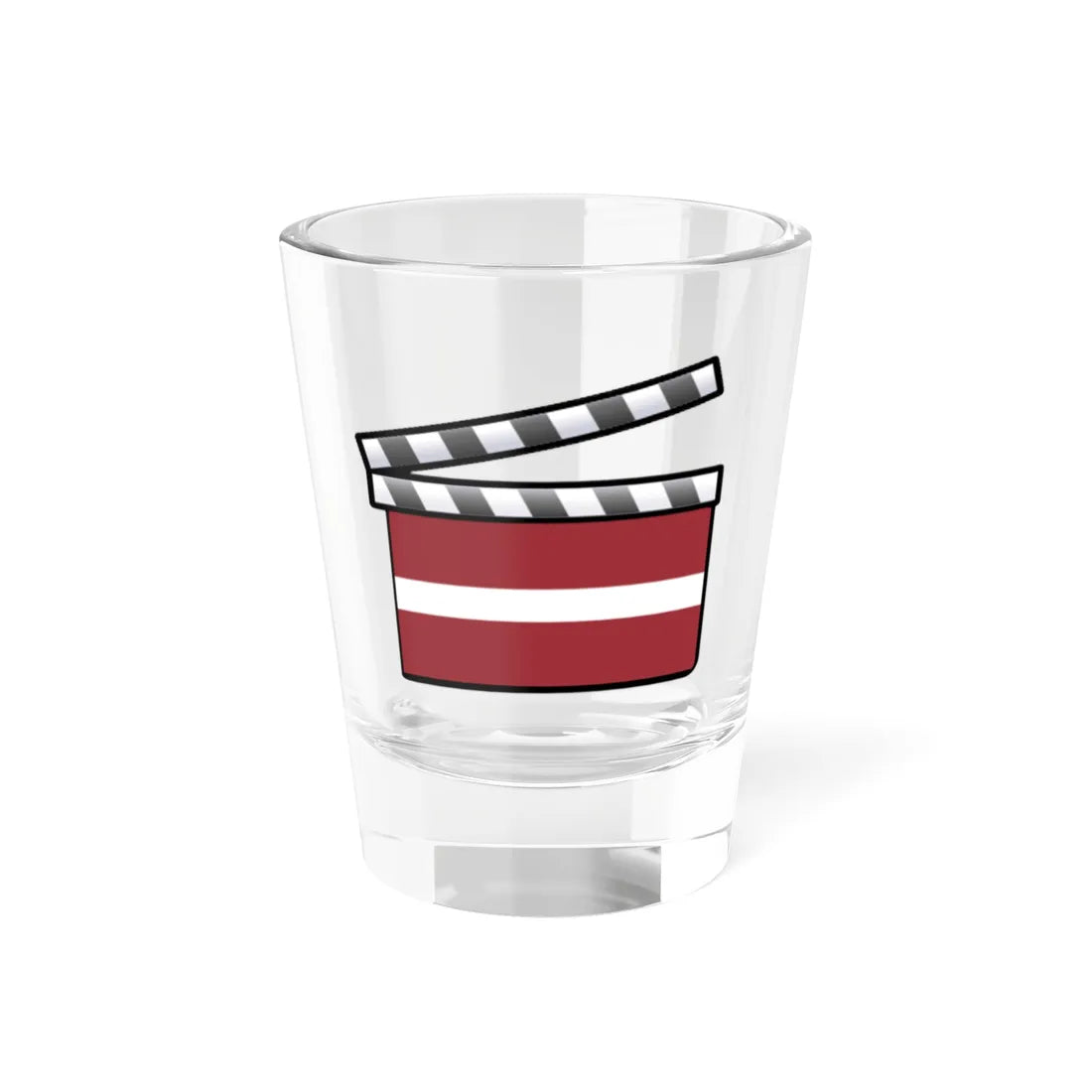 Latvia film clapperboard (Latvia) Shot Glass 1.5oz 1.5oz - Go Mug Yourself
