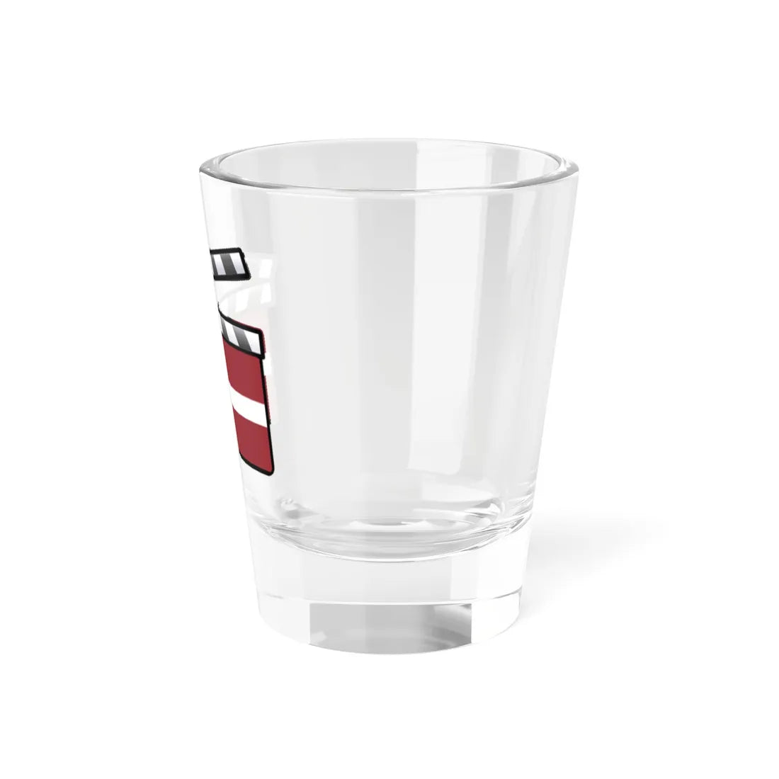 Latvia film clapperboard (Latvia) Shot Glass 1.5oz - Go Mug Yourself
