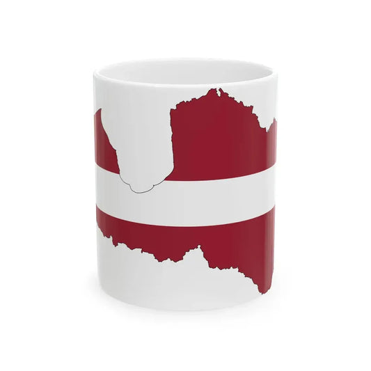 Latvia-Flagmap (Latvia) White Coffee Mug 11oz - Go Mug Yourself