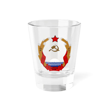 Latvia SSR coa (Latvia) (Coat of Arms) Shot Glass 1.5oz 1.5oz - Go Mug Yourself