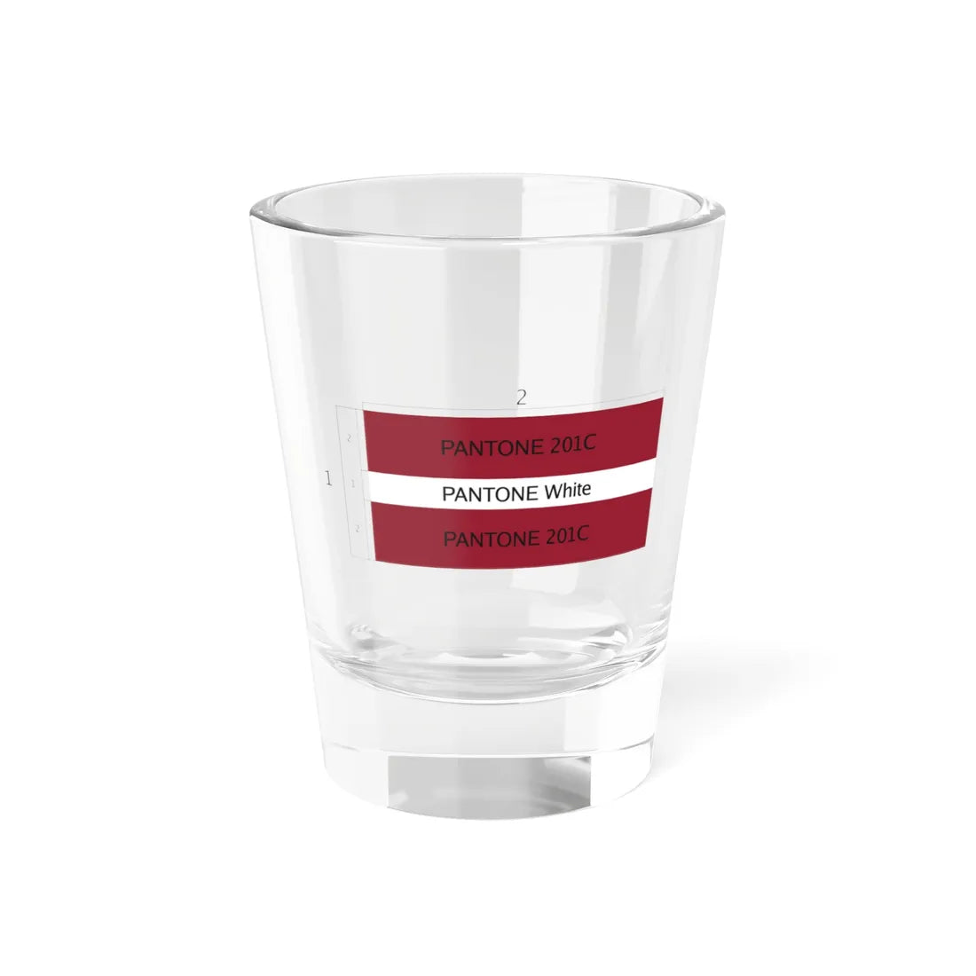Latvijas karogs proporcijas 2 (Latvia) Shot Glass 1.5oz 1.5oz - Go Mug Yourself