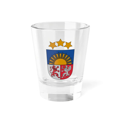 Latvijas Republikas mazais ģerbonis (Latvia) (Coat of Arms) Shot Glass 1.5oz 1.5oz - Go Mug Yourself