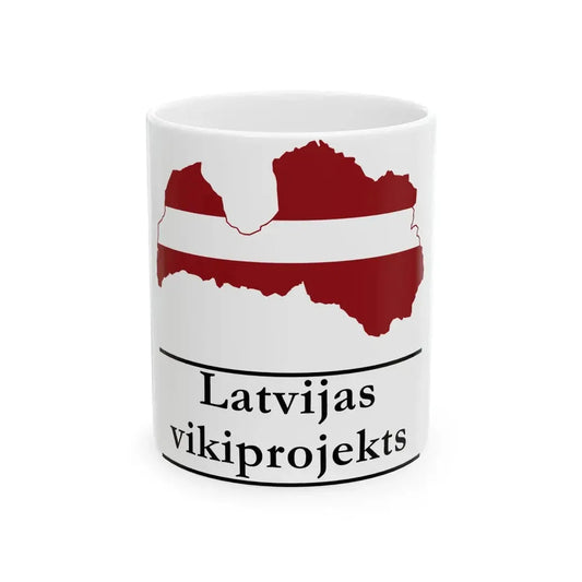 Latvijas vikiprojekta logo (Latvia) White Coffee Mug 11oz - Go Mug Yourself