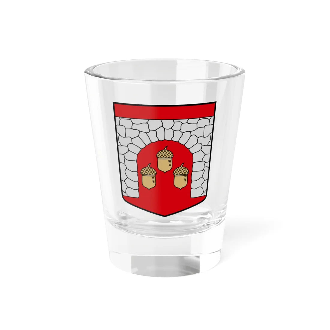 Lauberes pagasta ģerbonis (Latvia) (Coat of Arms) Shot Glass 1.5oz 1.5oz - Go Mug Yourself