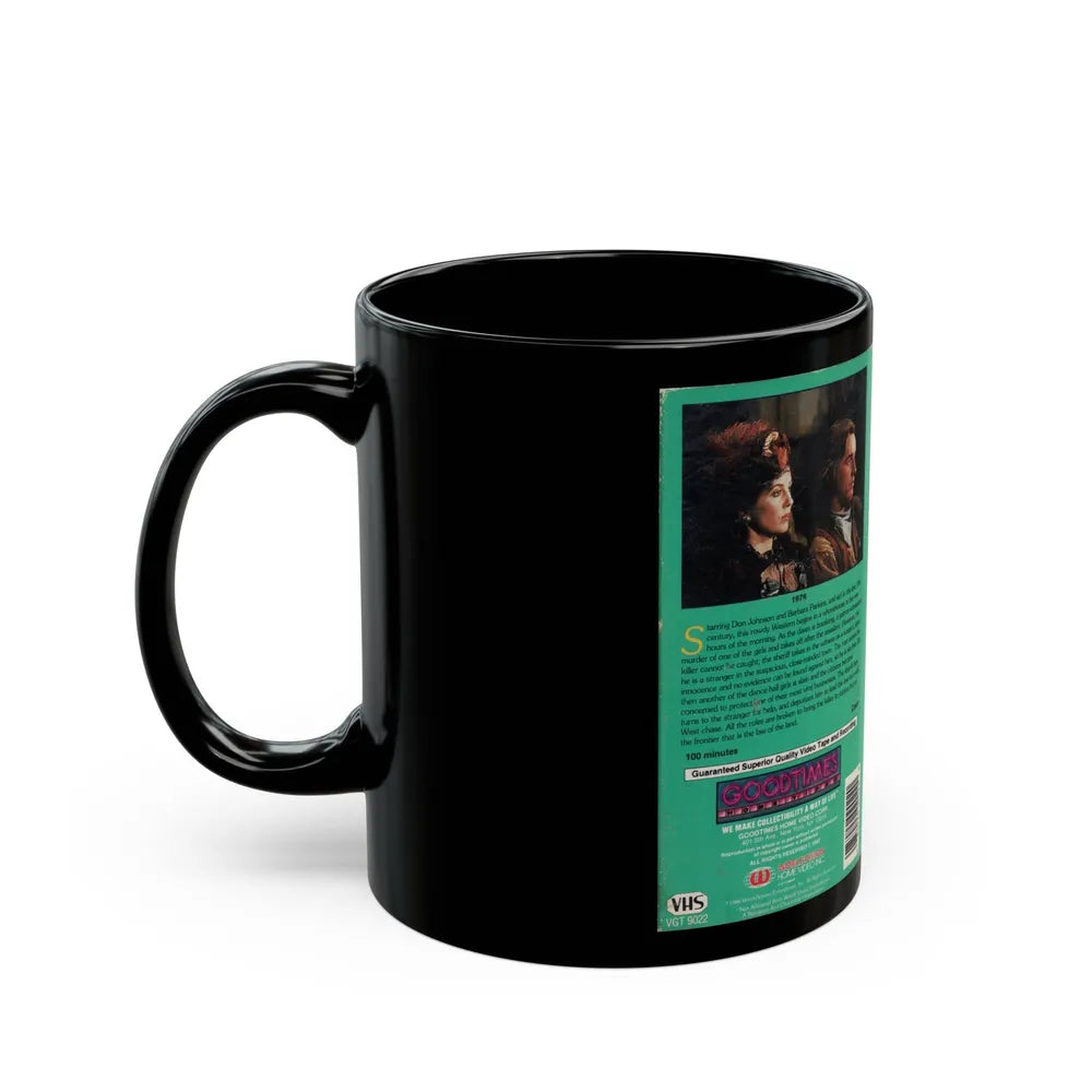 LAW OF THE LAND DON JOHNSON (VHS COVER) - Black Coffee Mug-Go Mug Yourself