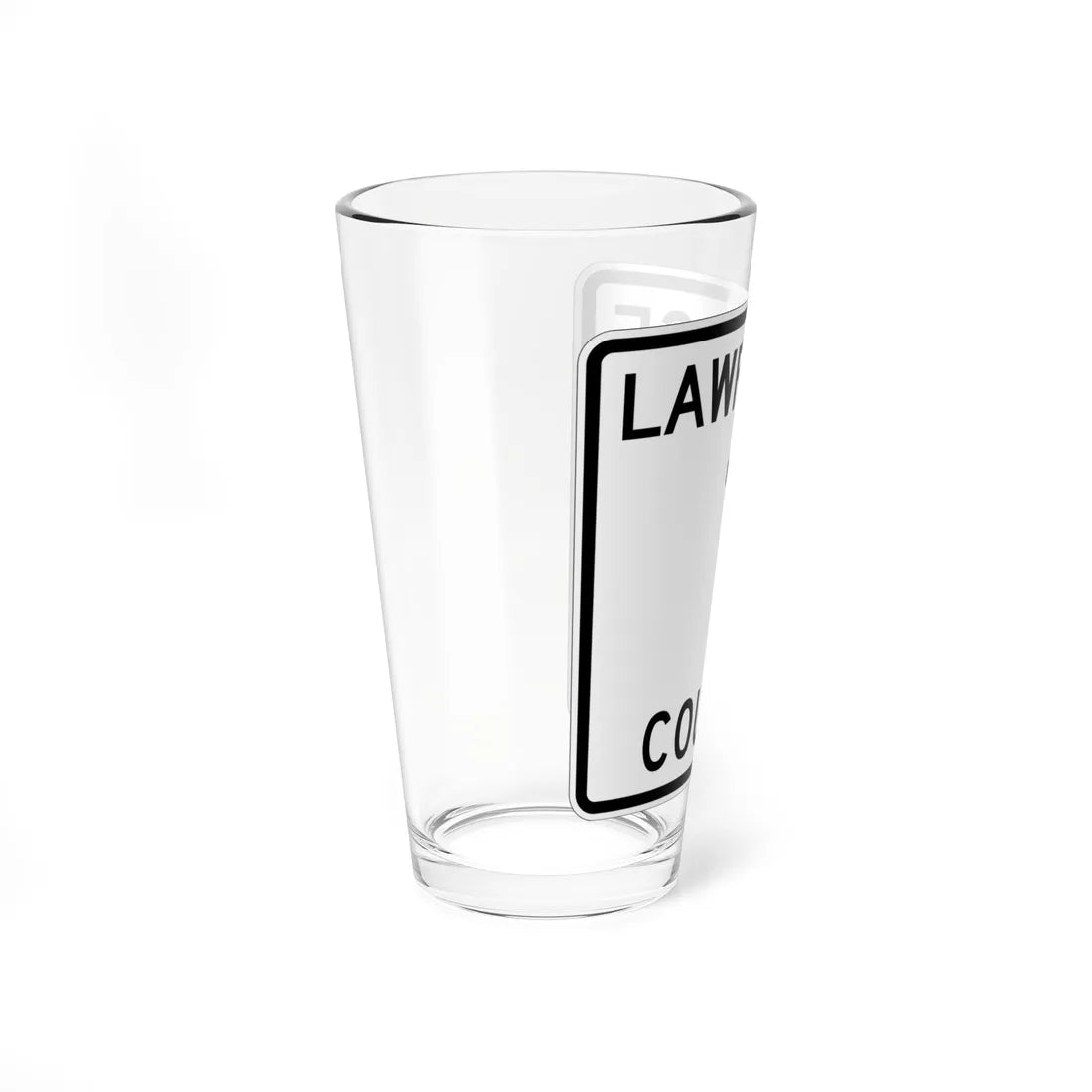 Lawrence County Route 1 OH (Ohio) (Road Sign) Pint Glass 16oz - Go Mug Yourself