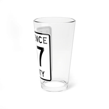 Lawrence County Route 107 OH (Ohio) (Road Sign) Pint Glass 16oz - Go Mug Yourself
